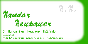 nandor neupauer business card